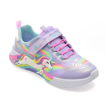 Pantofi sport SKECHERS multicolor, UNICORN CHASER, din piele ecologica