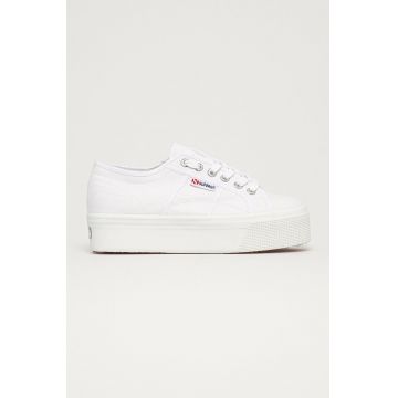 Superga Teniși 2790 PLATFORM femei, culoarea alb S9111LW
