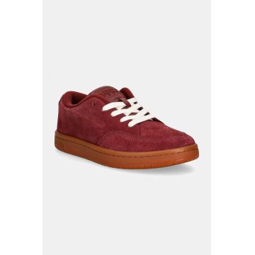 Kenzo sneakers din piele intoarsă Dome Low Top Sneakers culoarea bordo, FD62SN061L56.23