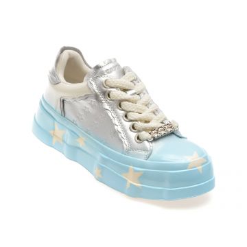 Pantofi sport GRYXX argintii, 8063, din piele ecologica
