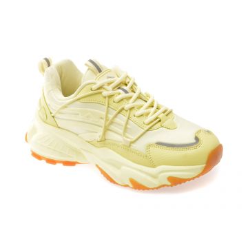 Pantofi sport TEPOR galbeni, TP62, din material textil