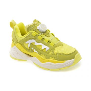 Pantofi sport TEPOR galbeni, TP82, din material textil