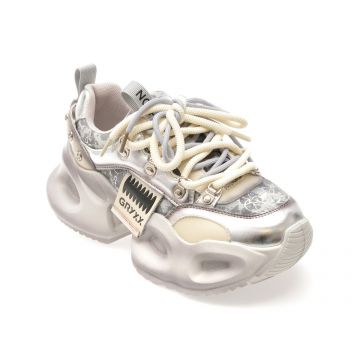 Pantofi sport GRYXX argintii, 30391, din piele naturala