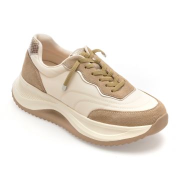 Pantofi sport IMAGE albi, 2498, din material textil