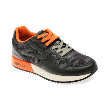 Pantofi sport REPLAY negri, MS9I07T, din material textil