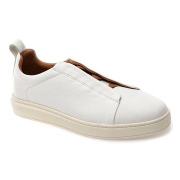 Pantofi sport BULLETTI albi, 7178, din piele naturala
