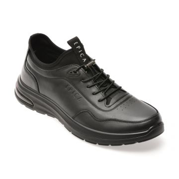 Pantofi sport EPICA negri, CCH14, din piele naturala