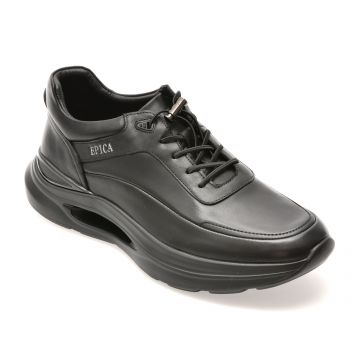 Pantofi sport EPICA negri, OB723, din piele naturala