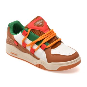 Pantofi sport FASHION maro, RB001, din piele ecologica