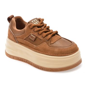 Pantofi sport GRYXX maro, 3971, din piele naturala