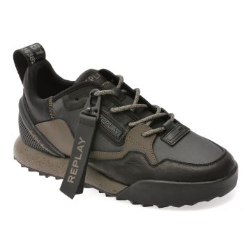 Pantofi sport REPLAY negri, MS8L20L, din piele naturala