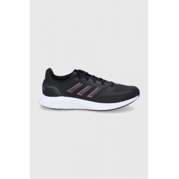 Adidas Pantofi FY9624 culoarea negru, cu toc plat