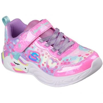 Pantofi sport copii Skechers S Lights-unicorn Dreams-hear 303063L-PKMT