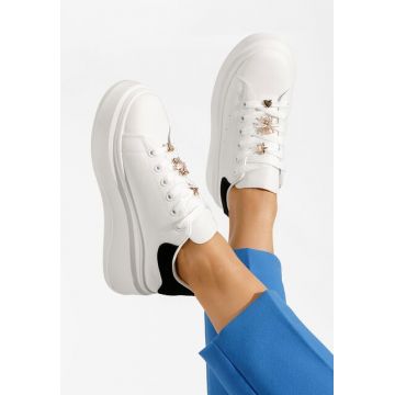 Sneakers cu platformă Caratta albi