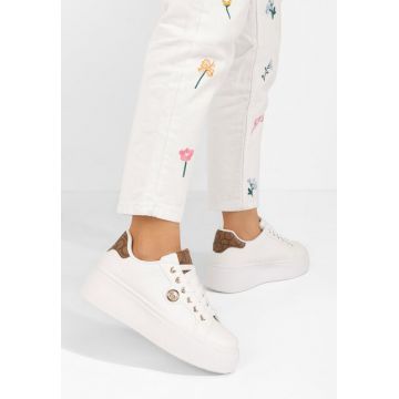 Sneakers cu platformă Maryllena albi