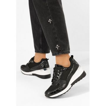 Sneakers dama cu platforma Alstoma negri