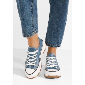 Tenisi cu platformă Raviana denim