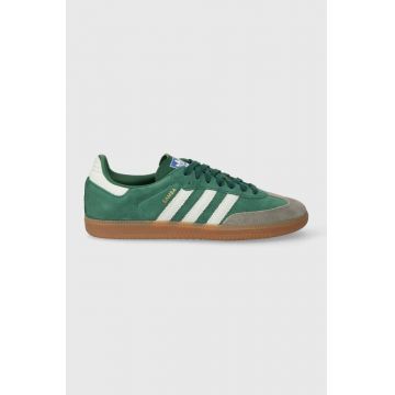 adidas Originals sneakers din piele întoarsă Samba OG culoarea verde ID2054