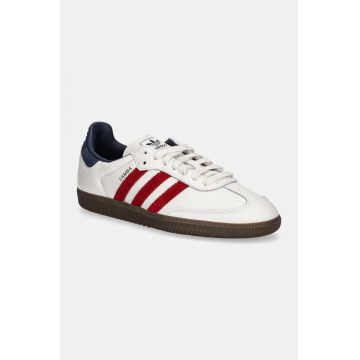 adidas Originals sneakers din piele Samba OG culoarea alb, IH4881