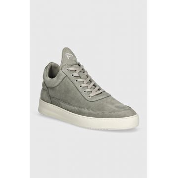 Filling Pieces sneakers din piele intoarsă Low Top Ripple Nubuck culoarea gri, 10122841878