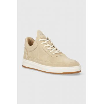 Filling Pieces sneakers din piele intoarsă Low Top Ripple Suede culoarea bej, 10122791919