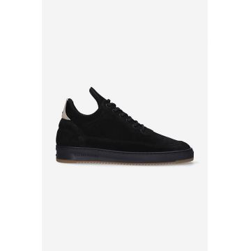 Filling Pieces sneakers din piele întoarsă Low top Ripple Suede culoarea negru, 25122791861