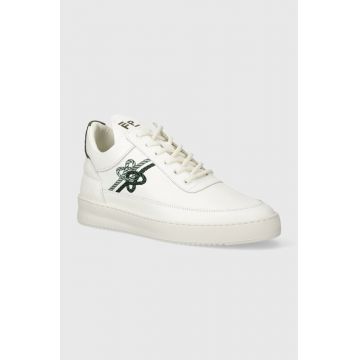 Filling Pieces sneakers din piele Low Top Gowtu culoarea alb, 10133921901