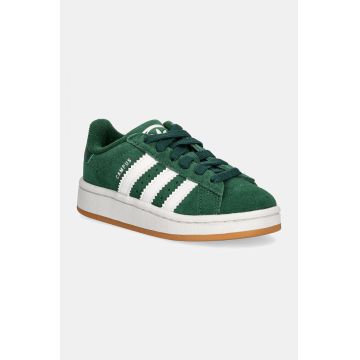 adidas Originals sneakers de piele întoarsă pentru copii CAMPUS 00s EL C culoarea verde, JI4332