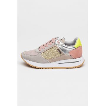 Pantofi sport cu garnituri din piele intoarsa