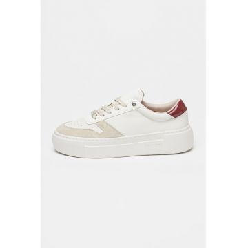 Pantofi sport cu sireturi si insertii din piele intoarsa Ff Cupsole