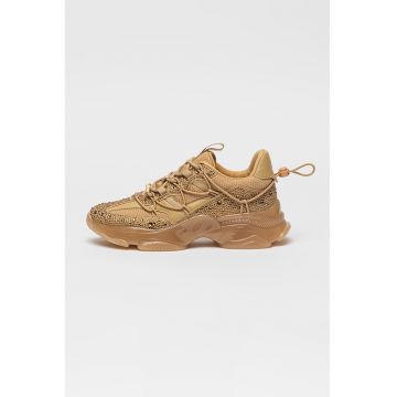 Pantofi sport cu talpa wedge si strasuri Magneto-R-E