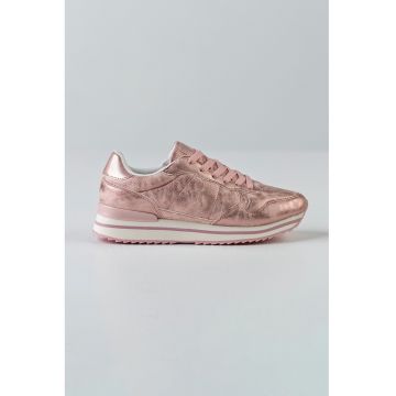 Pantofi sport de piele ecologica cu aspect retro