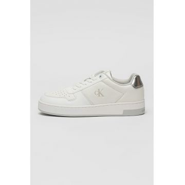 Pantofi sport din piele cu segment cu perforatii