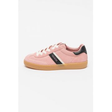 Pantofi sport low-cut de piele intoarsa