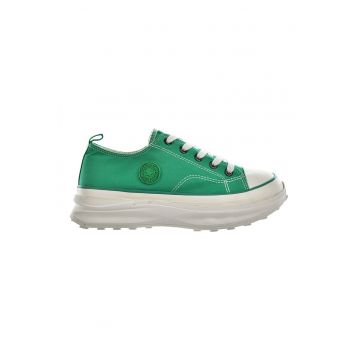 Pantofi sport wedge din panza