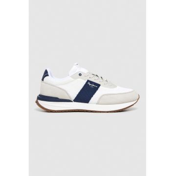 Pantofi sport cu garnituri de plasa si piele intoarsa