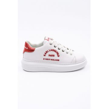 Pantofi sport de piele cu detalii contrastante