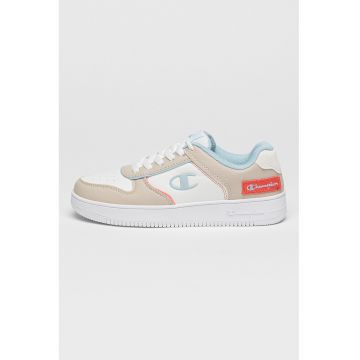 Pantofi sport de piele ecologica cu aplicatie logo