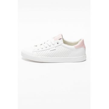 Pantofi sport de piele ecologica cu aspect perforat