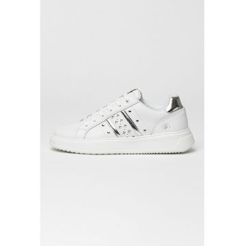 Pantofi sport de piele ecologica cu detalii perforate Pria