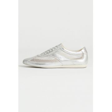 Pantofi sport din piele cu insertii din plasa