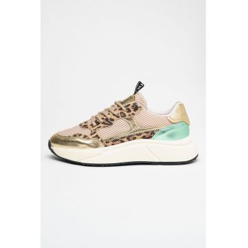 Pantofi sport Starlyn wedge cu aspect metalizat