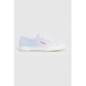 Tenisi low-cut cu sireturi