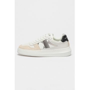 Pantofi sport cu insertii de piele intoarsa