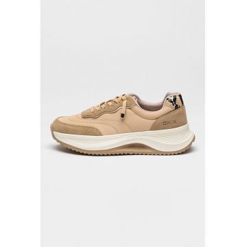 Pantofi sport cu insertii din piele intoarsa