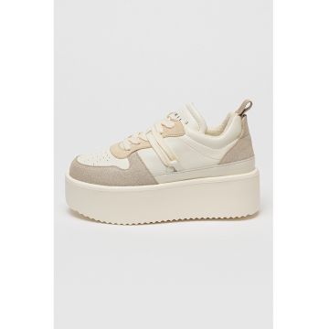 Pantofi sport de piele flatform