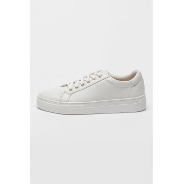 Pantofi sport din piele cu model uni Zoe