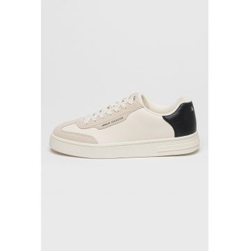 Pantofi sport din piele ecologica cu detaliu logo