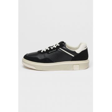 Pantofi sport din piele ecologica si material textil