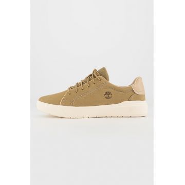 Pantofi sport din piele nabuc cu detaliu logo Seneca Bay